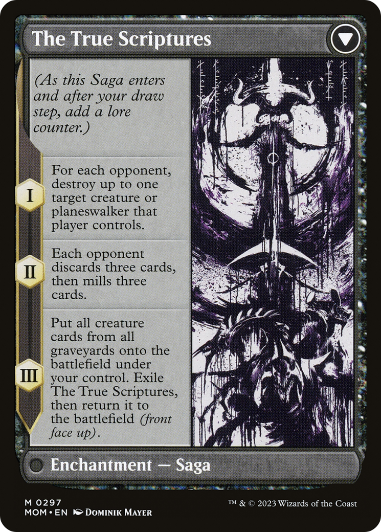 Sheoldred // The True Scriptures (MOM-297) - March of the Machine: (Showcase) (Borderless) Foil