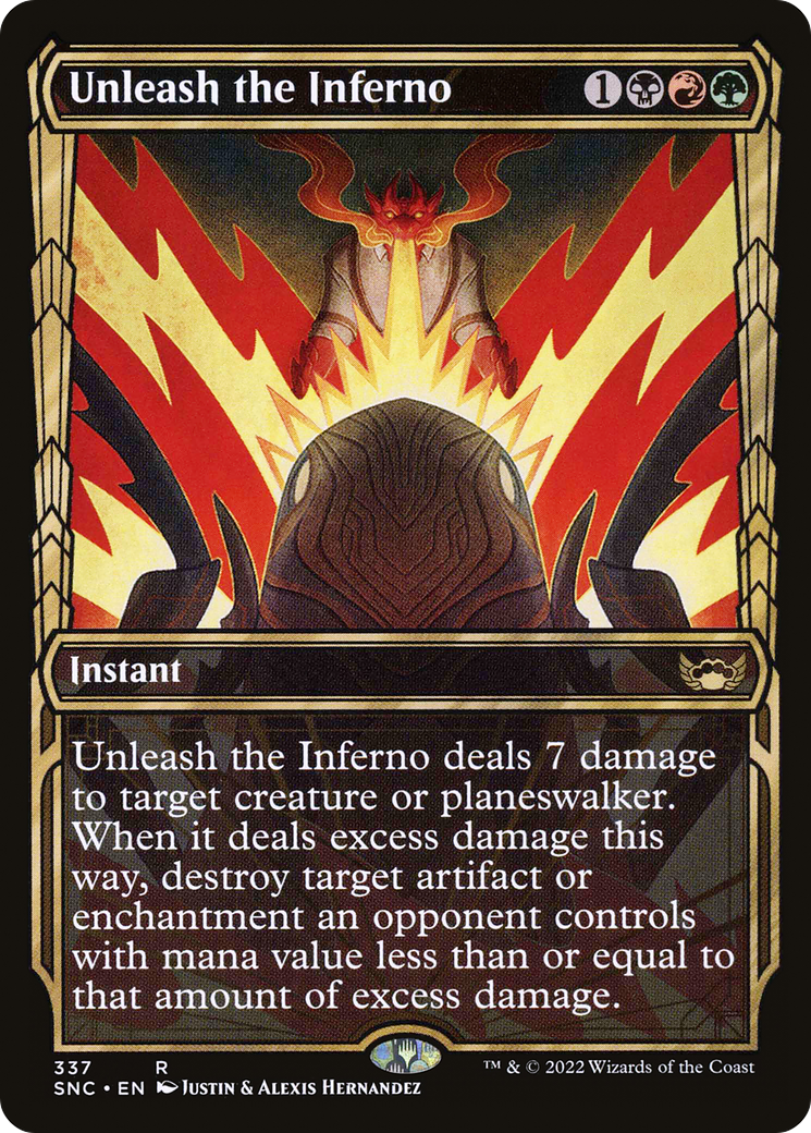 Unleash the Inferno (SNC-337) - Streets of New Capenna: (Showcase) Foil