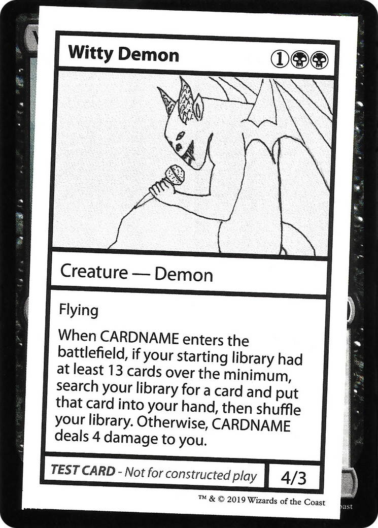 Witty Demon (CMB1-050) - Mystery Booster Playtest Cards 2021