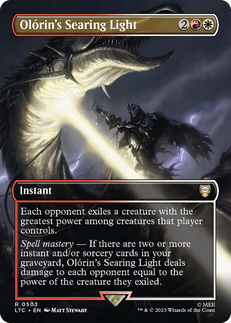 Olórin's Searing Light (LTC-503) - Tales of Middle-earth Commander (Borderless) Foil