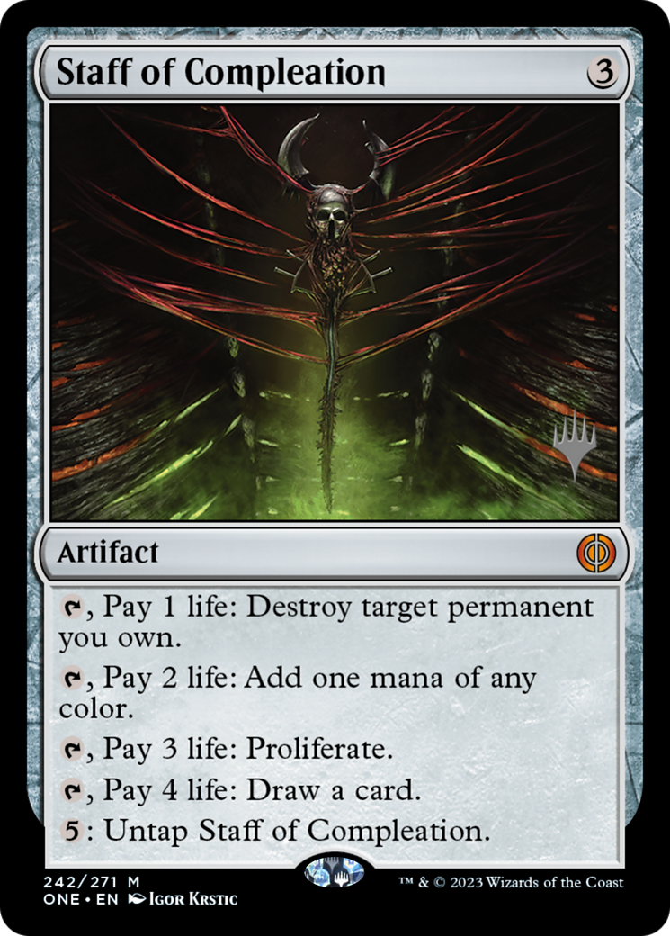 Staff of Compleation (PPONE-242P) - Phyrexia: All Will Be One Promos