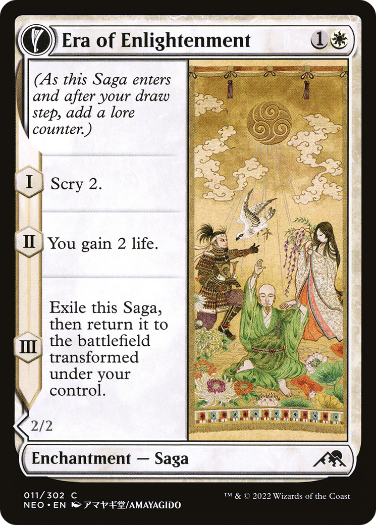 Era of Enlightenment // Hand of Enlightenment (NEO-011) - Kamigawa: Neon Dynasty: (fandfc, enchantment)