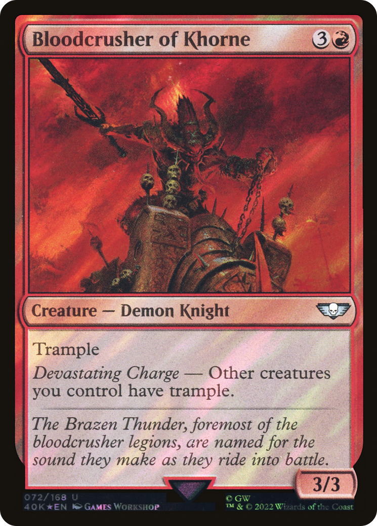 Bloodcrusher of Khorne (40K-072) - Warhammer 40,000 Commander Foil