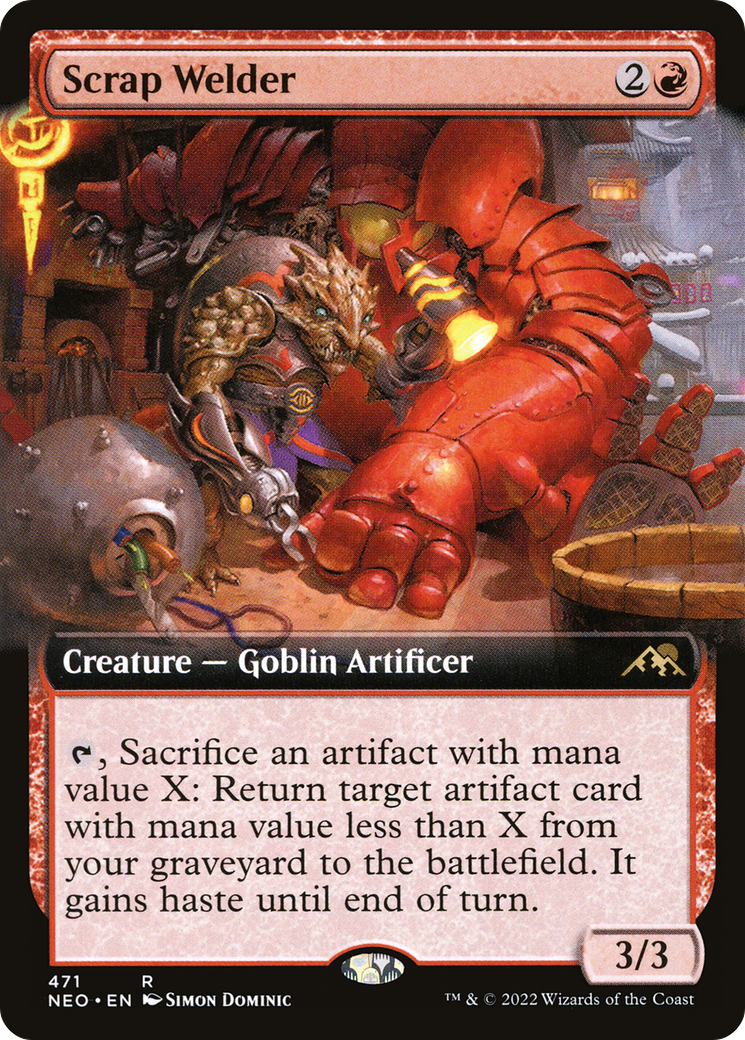 Scrap Welder (NEO-471) - Kamigawa: Neon Dynasty: (Extended Art) Foil