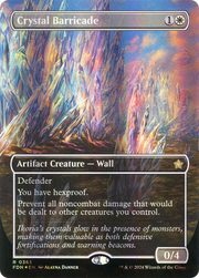 Crystal Barricade (Borderless) (Mana Foil) (FDN-365) - Foundations (Borderless) Foil