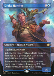 Drake Hatcher (Borderless) (Mana Foil) (FDN-374) - Foundations (Borderless) Foil