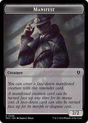 Manifest (TMKC-029) - Murders at Karlov Manor Commander Tokens Foil