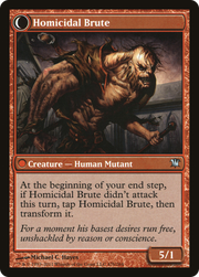 Civilized Scholar // Homicidal Brute (ISD-047) - Innistrad: (Double Faced Transform)