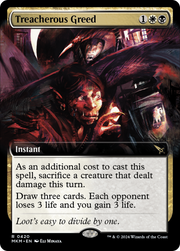 Treacherous Greed (MKM-420) - Murders at Karlov Manor: (Extended Art) Foil