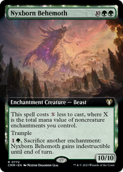Nyxborn Behemoth (CMM-772) - Commander Masters: (Extended Art, enchantment) Foil