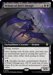 Demon of Fate's Design (CMM-762) - Commander Masters: (Extended Art, enchantment) Foil