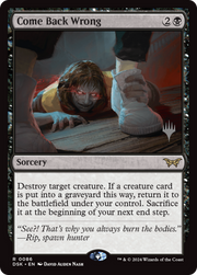 Come Back Wrong (PPDSK-086) - Duskmourn: House of Horror Promos Foil