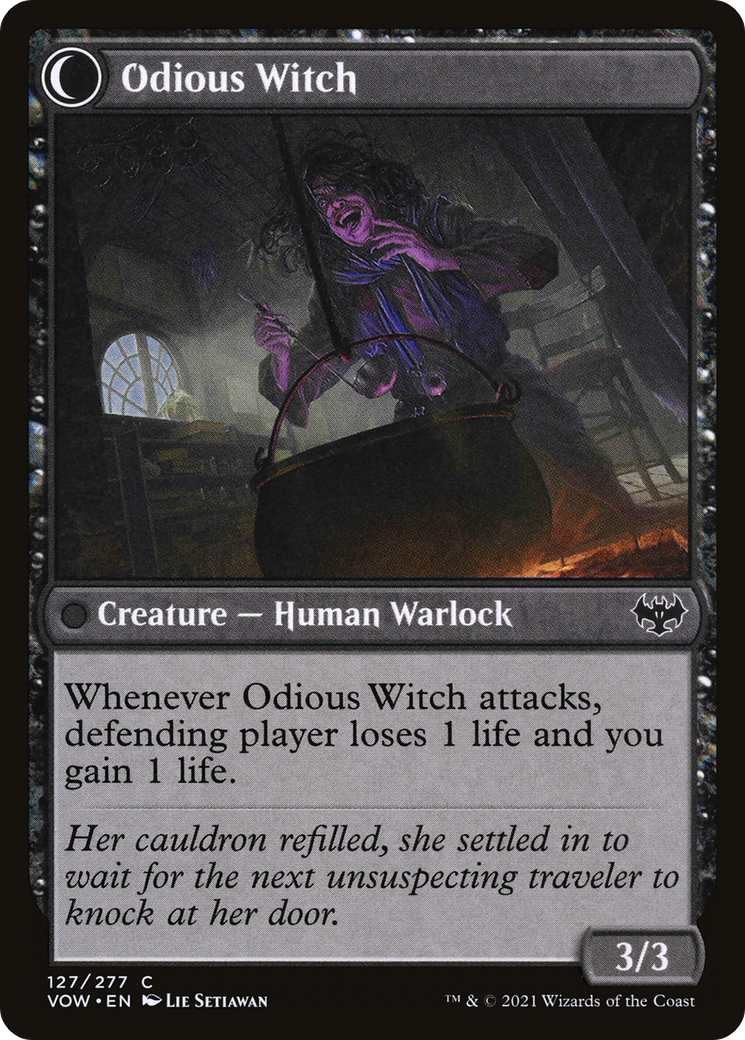 Ragged Recluse // Odious Witch (VOW-127) - Innistrad: Crimson Vow: (Double Faced Transform)