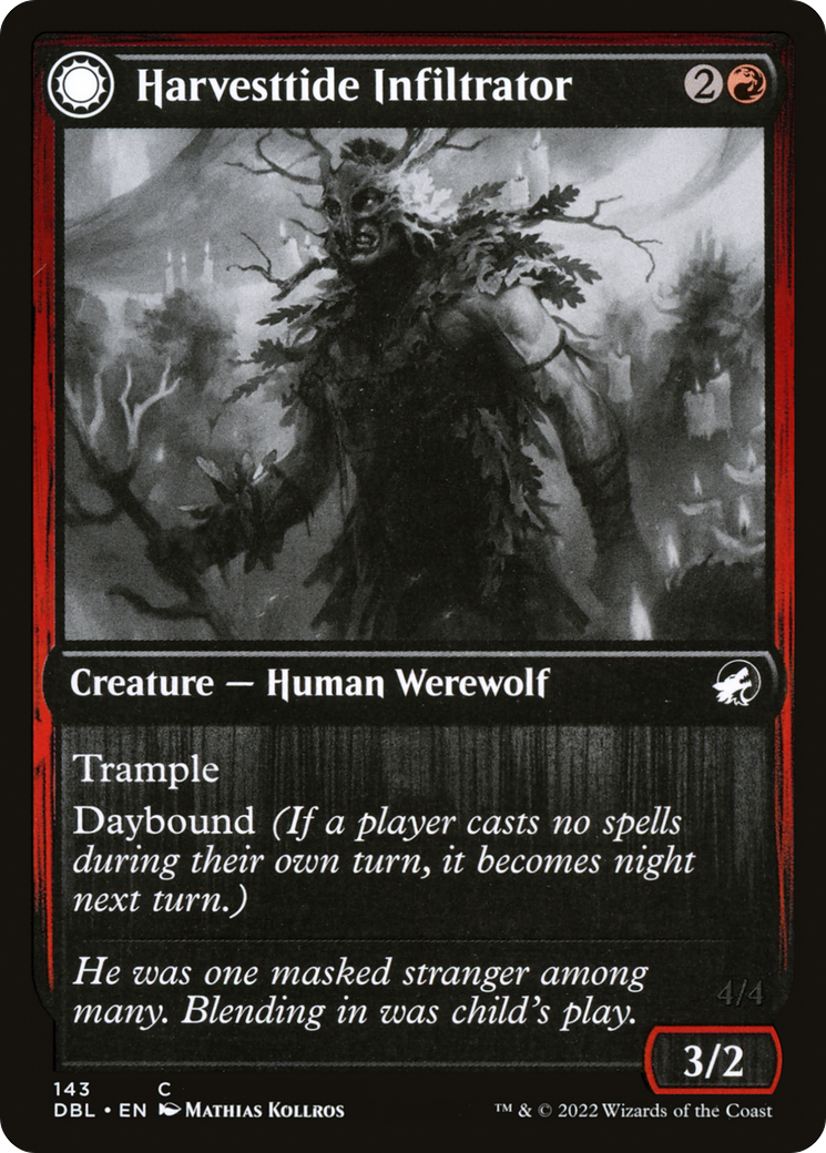 Harvesttide Infiltrator // Harvesttide Assailant (DBL-143) - Innistrad: Double Feature: (Double Faced Transform) Foil