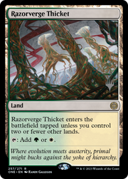 Razorverge Thicket (PPONE-257) - Phyrexia: All Will Be One Promos