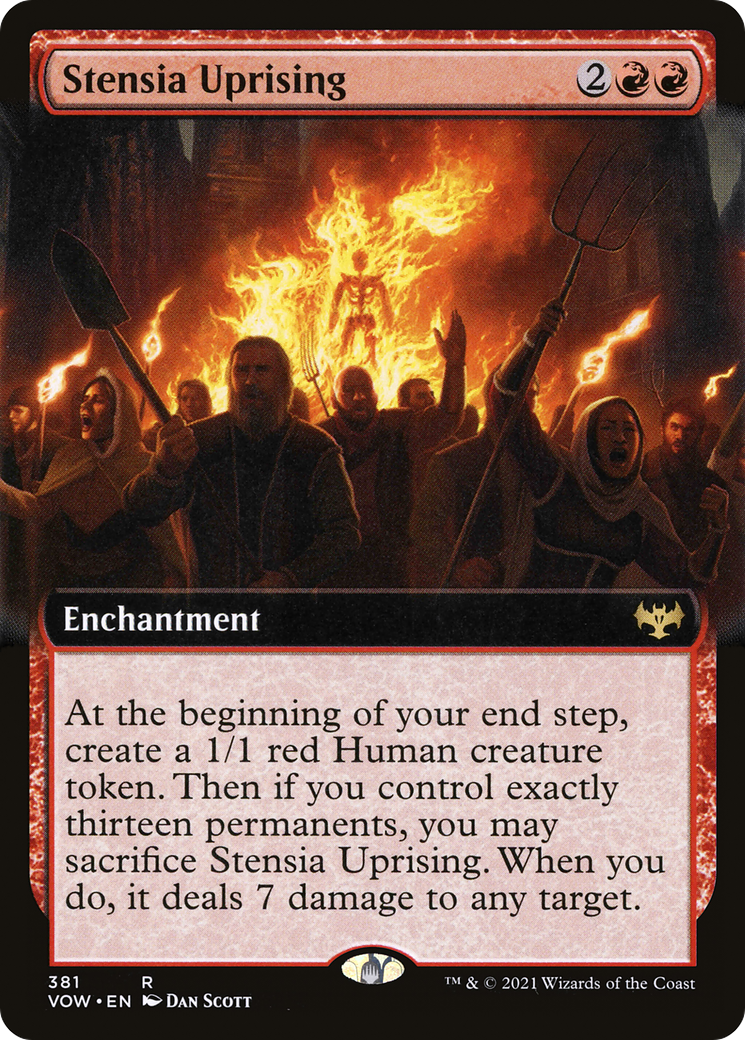 Stensia Uprising (VOW-381) - Innistrad: Crimson Vow: (Extended Art)
