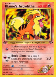 Blaine's Growlithe 062/132  - Unlimited Gym Challenge - Common
