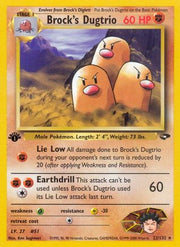 Brock's Dugtrio 022/132  - Unlimited Gym Challenge - Rare