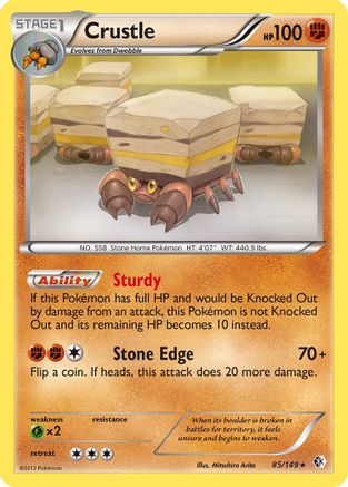 Crustle 085  - Reverse Holofoil Boundaries Crossed - Holo Rare