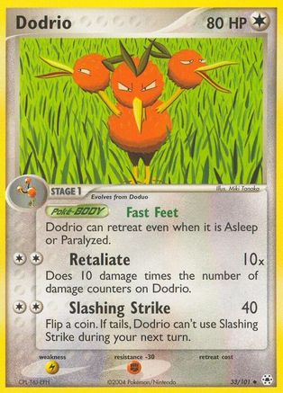 Dodrio 033/101  - Reverse Holofoil Hidden Legends - Uncommon