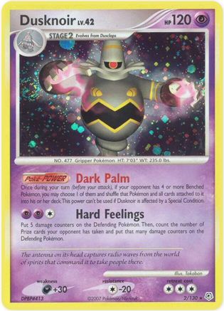 Dusknoir 002/130  - Holofoil Diamond and Pearl - Holo Rare