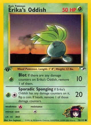 Erika's Oddish (78) 078/132  - Unlimited Gym Heroes - Common
