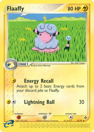 Flaaffy 027  - Reverse Holofoil Dragon - Uncommon