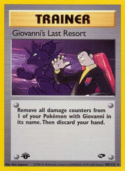 Giovanni's Last Resort 105/132  - 1st Edition Gym Challenge - Rare