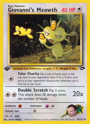 Giovanni's Meowth (43) 043/132  - 1st Edition Gym Challenge - Uncommon