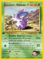 Giovanni's Nidoran M 076/132  - Unlimited Gym Challenge - Common
