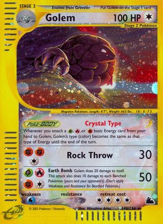 Golem 148  - Reverse Holofoil Skyridge - Secret Rare