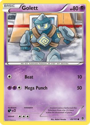 Golett 045  - Reverse Holofoil Plasma Blast - Common