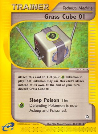 Grass Cube 01 124  - Reverse Holofoil Aquapolis - Uncommon
