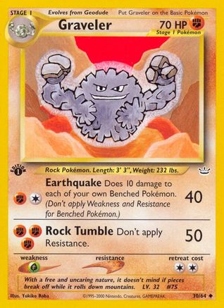 Graveler 030/64  - Unlimited Neo Revelation - Uncommon