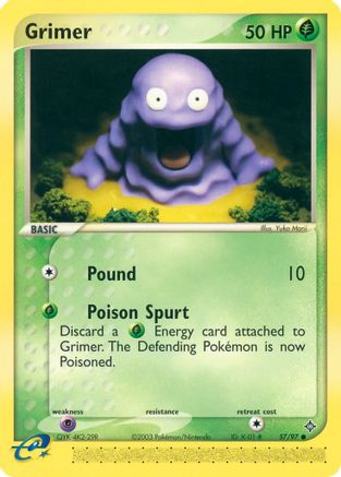 Grimer 057/97  - Reverse Holofoil Dragon - Common
