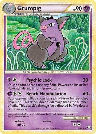 Grumpig 023  - Reverse Holofoil Triumphant - Rare