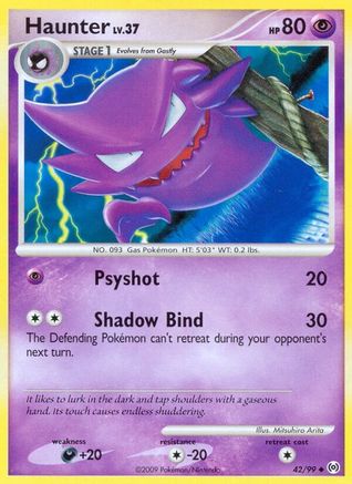 Haunter (42) 042/99  - Reverse Holofoil Arceus - Uncommon