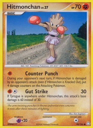 Hitmonchan 099  - Reverse Holofoil Legends Awakened - Common