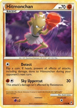 Hitmonchan 057/95  - Reverse Holofoil Call of Legends - Common