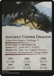 Ancient Copper Dragon // Ancient Copper Dragon (ACLB-004) - Battle for Baldur's Gate Art Series (Borderless) Foil