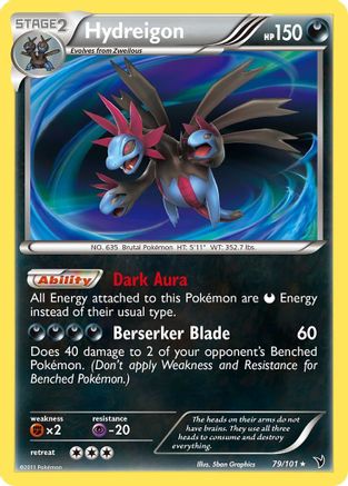 Hydreigon 079  - Holofoil Noble Victories - Holo Rare