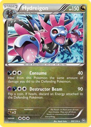 Hydreigon (98) 098  - Reverse Holofoil Dragons Exalted - Rare