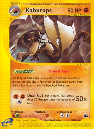 Kabutops (14) 014  - Reverse Holofoil Skyridge - Rare