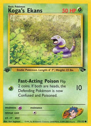 Koga's Ekans 077/132  - 1st Edition Gym Challenge - Common