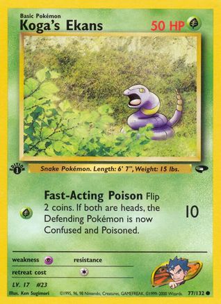 Koga's Ekans 077/132  - Unlimited Gym Challenge - Common
