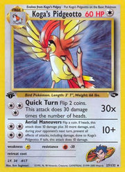 Koga's Pidgeotto 027/132  - 1st Edition Gym Challenge - Rare