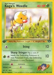Koga's Weedle 082/132  - 1st Edition Gym Challenge - Common