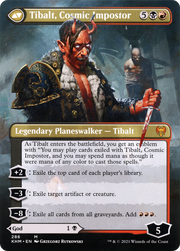 Valki, God of Lies // Tibalt, Cosmic Impostor (KHM-286) - Kaldheim (Borderless) Foil
