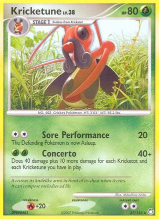 Kricketune 027  - Reverse Holofoil Mysterious Treasures - Rare