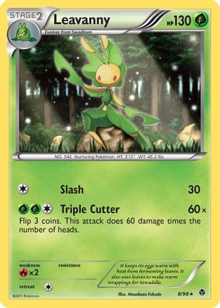 Leavanny (8) 008  - Reverse Holofoil Emerging Powers - Rare